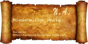 Niedermüller Anita névjegykártya