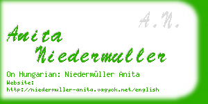 anita niedermuller business card