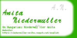 anita niedermuller business card